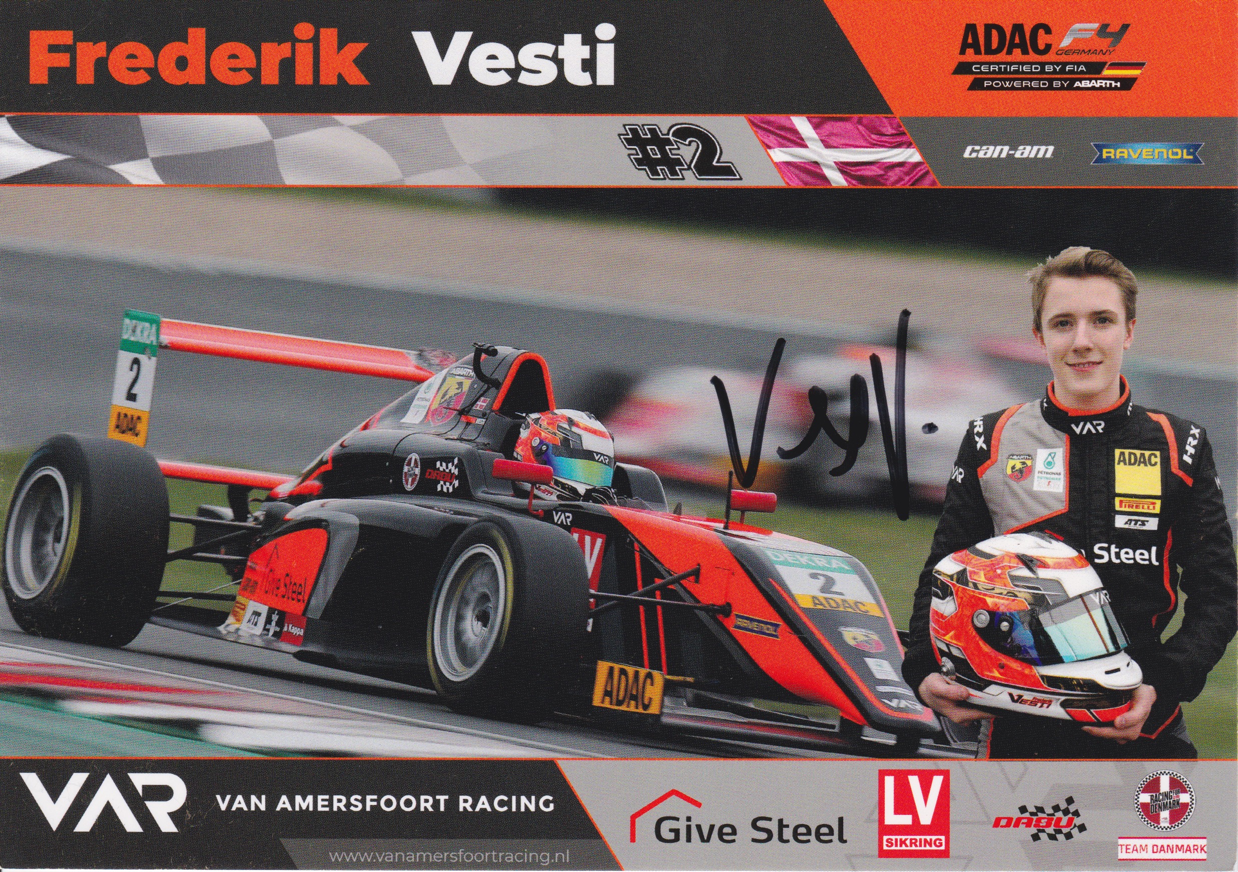 Frederik Vesti 2018 Van Amersfoort Racing